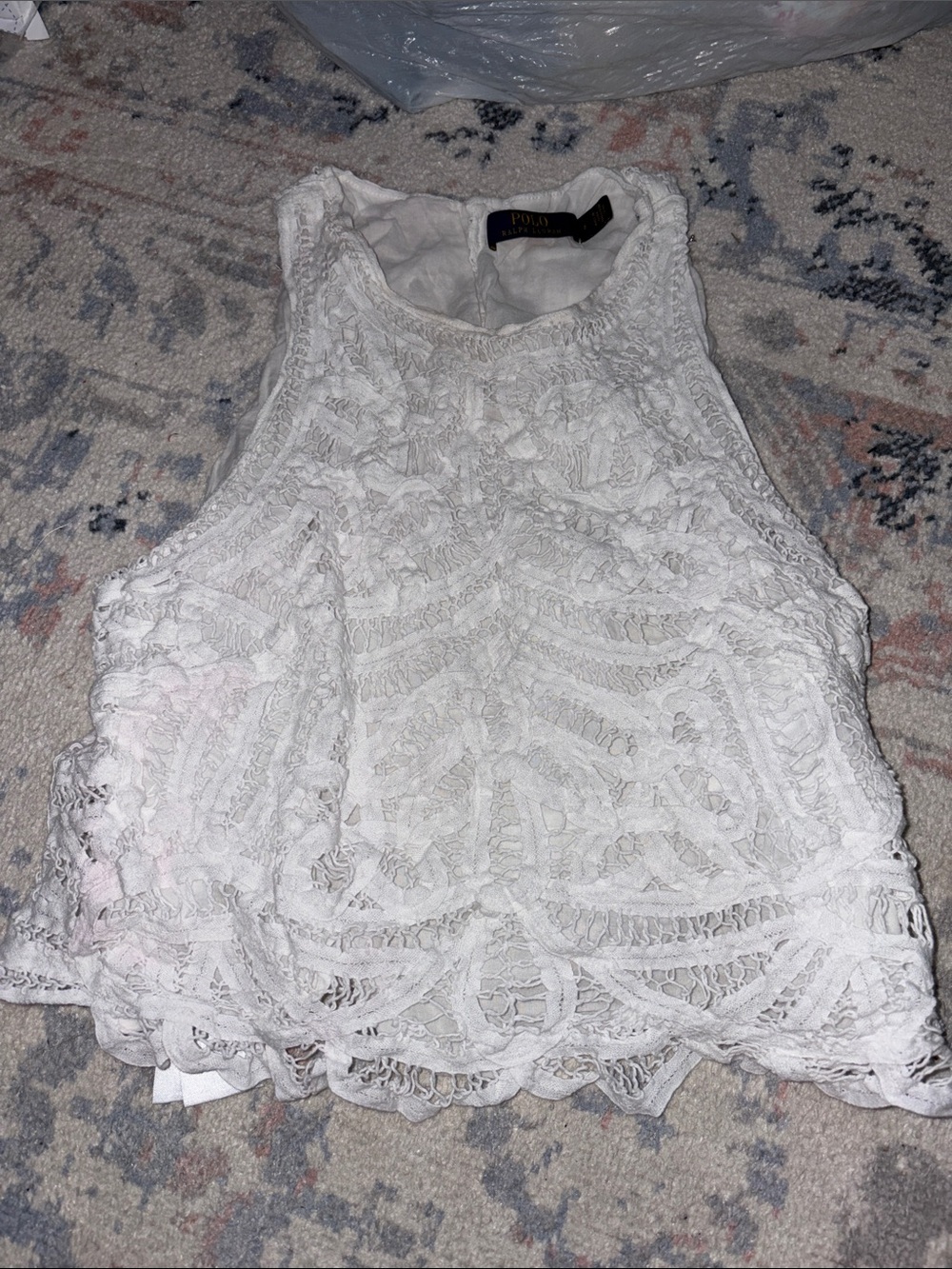 Ralph Lauren Polo Lace Crochet Tank Top - Women size 6